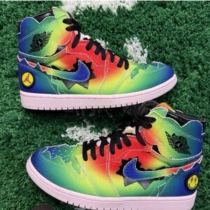 Air Jordan 1 J Balvin Size 9.5 Pre-Owned with Box OG All